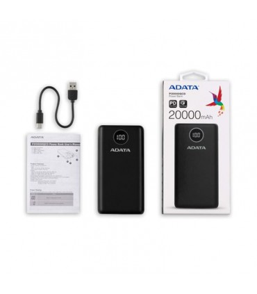 پاوربانک ای دیتا مدل P20000QCD ظرفیت 20000 میلی آمپر ساعت