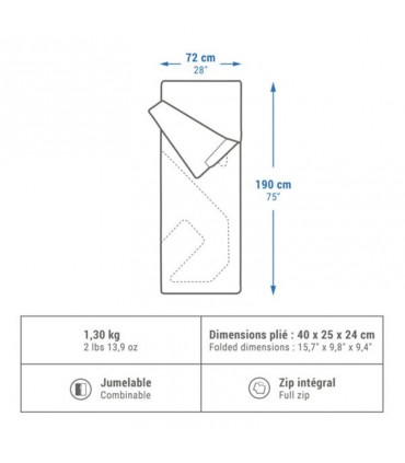 کیسه خواب کچوا مدل ARPENAZ 15