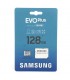 کارت حافظه microSDXC سامسونگ مدل Evo Plus A2 V30 کلاس 10 استاندارد UHS-I U3 سرعت 130MBps ظرفیت 128 گیگابایت به همراه آداپتور SD
