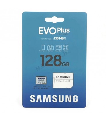 کارت حافظه microSDXC سامسونگ مدل Evo Plus A2 V30 کلاس 10 استاندارد UHS-I U3 سرعت 130MBps ظرفیت 128 گیگابایت به همراه آداپتور SD