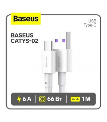 کابل USB به USB-C باسئوس مدل (CATYS-02 (6A 66W طول 1 متر