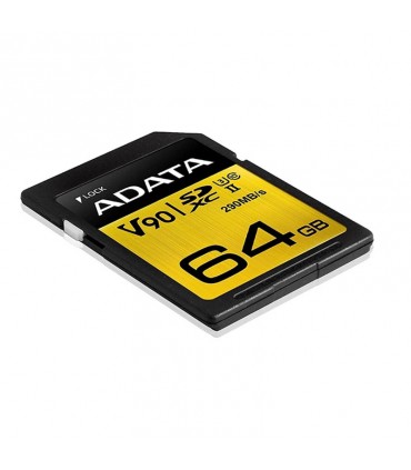 کارت حافظه SDXC ای دیتا مدل Premier ONE V90 کلاس 10 استاندارد UHS-II U3 سرعت 290MBps ظرفیت 64 گیگابایت