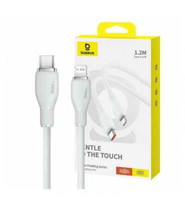 کابل شارژ TYPE - C به  لایتنینگ باسئوس مدل PUDDING SERIES P10355701221-B1 طول 1.2 متر