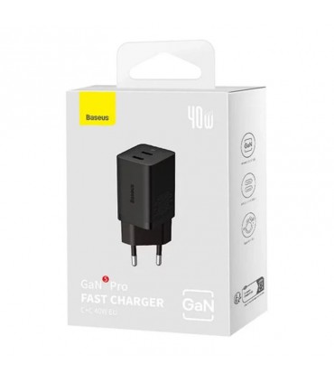 شارژر دیواری 40 وات باسئوس مدل GaN 5 Pro