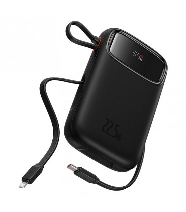 پاوربانک باسئوس مدل Qpow2 DualCable 22.5W ظرفیت 20000 میلی آمپر ساعت