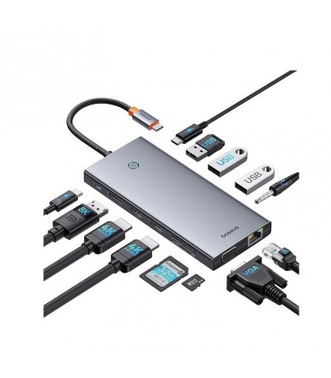 هاب 13 پورت USB-C باسئوس مدل BS-OH119