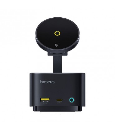 هاب 7 پورت باسئوس مدل  MagPro II با شارژ بی سیم 15 وات و HDMI 4K