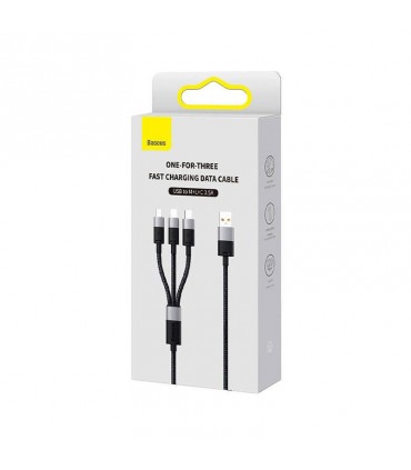 کابل تبدیل USB به لایتنینگ/USB-C/microUSB باسئوس مدل Star Speed طول 1.2 متر