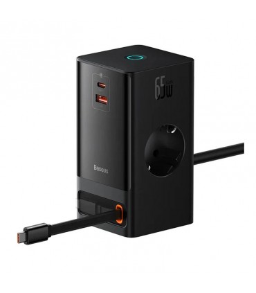 شارژر رومیزی 65 وات دو پورت بیسوس مدل CCGAN65-S2ACE