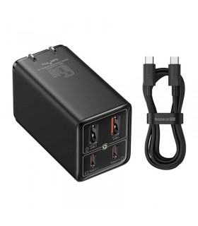شارژر دیواری 65 وات بیسوس مدل GAN6 PRO CCGAN65S6 به همراه کابل USB-C