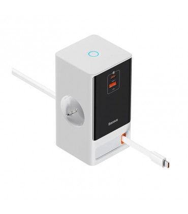 شارژر رو میزی 65 وات باسئوس مدل Power Combo CCGAN65-SS2ACE