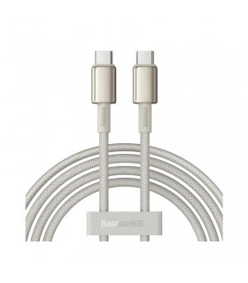 کابل تبدیل USB-C باسئوس مدل Tungsten Gold (100W)به طول 1 متر