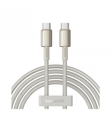 کابل تبدیل USB-C باسئوس مدل Tungsten Gold (100W)به طول 1 متر