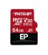 کارت حافظه microSDXC پتریوت مدل EP A1 ظرفیت 64 گیگابایت به همراه آداپتور