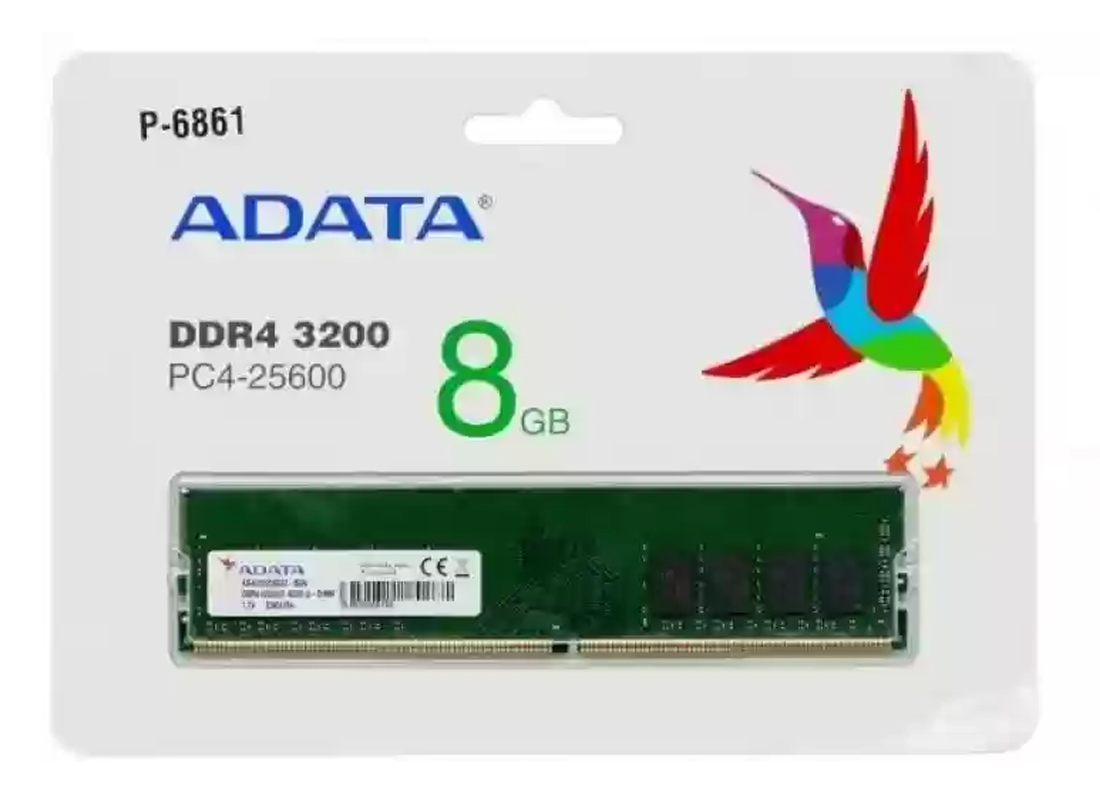 خرید رم کامپیوتر DDR4 تک کاناله 3200 مگاهرتز CL22 ای دیتا مدل PC4.25600 ظرفیت 8 گیگابایت