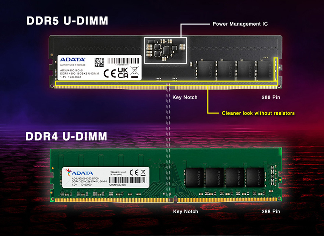 قیمت و خرید رم دسکتاپ تک کاناله ای دیتا مدل DDR5 5600MHz CL46 ظرفیت 8 گیگابایت